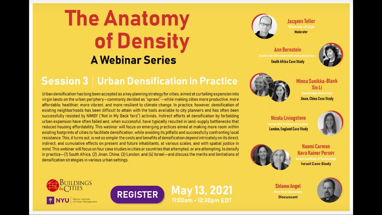 Session Three: Densification in Practice / The Anatomy of Density Webinar Series / NYU Marron