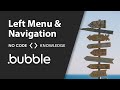 Creating a left menu with Bubble.io