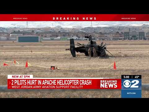 Apache helicopter from Utah National Guard crashes during training exercise in West Jordan