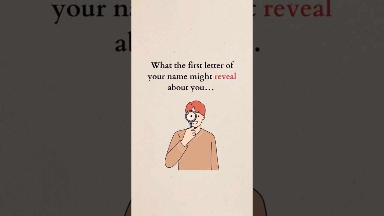 FIRST LETTER OF NAME(part 1)|