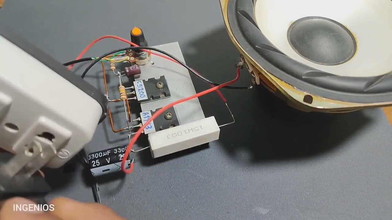 Como hacer Amplificador con 2 Transistores 