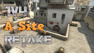 CSGO - Dust 2 1v4 A Site retake