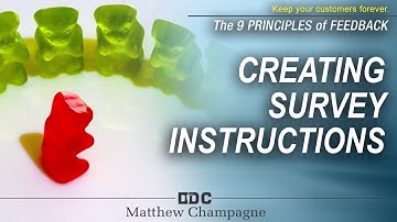Creating Survey Instructions by Matt Champagne