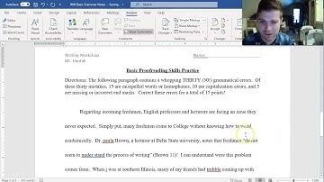 WW Proofreading Practice