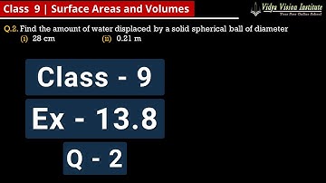 Class 9 Maths, Exercise 13.8 - Q 2 🌟 Surface Areas and Volumes 🌟 NCERT, CBSE 🎯