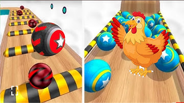 SAME LEVELS ROLLING BALL VS GOING BALL GAME PLAY SPEED RUN WALKTHROUGH IOS END  ANDROID MOBILE GAMES
