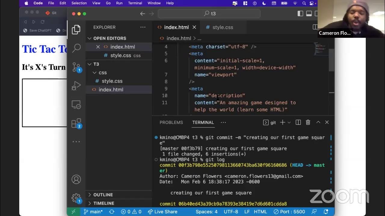 Practical Web Dev: Connecting HTML and CSS (Tic Tac Toe pt1) - YouTube