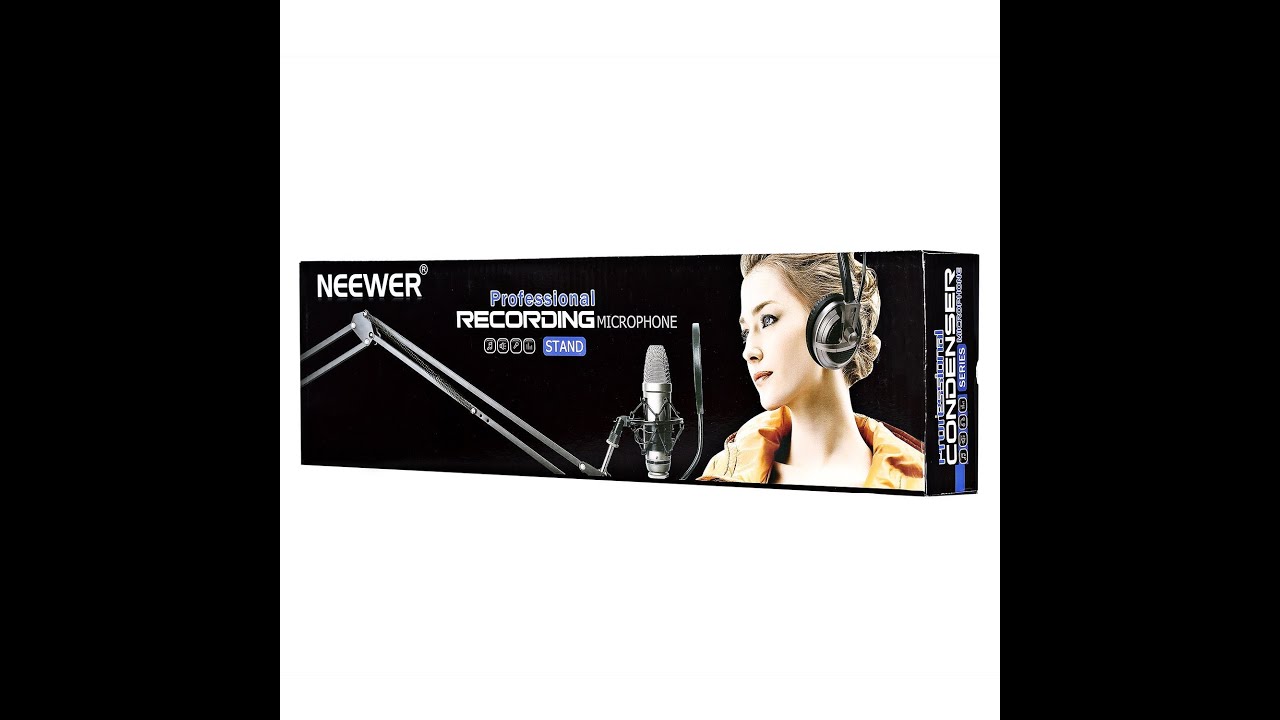 Neewer Professional Recording Microphone Stand-Black unboxing ...