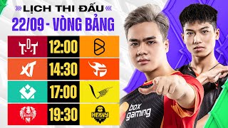 TDT VS BOX I XT VS FL I MDH VS VGM I HQ VS HEV - ĐTDV MÙA ĐÔNG 2022 - VÒNG BẢNG NGÀY 22/09