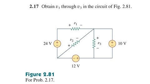 04. Obtain v1 through v3 in the circuit of Fig. 2.81| circuit analysis.