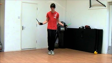 Backward EB method 2 jump rope trick slow motion
