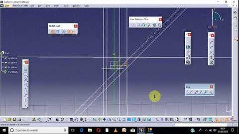 Catia V5 //Line command Tutorials