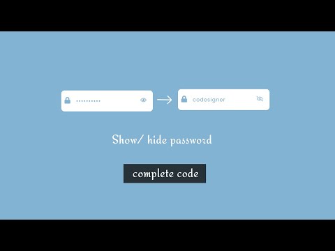 Show/ hide password