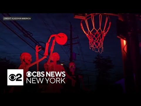 N.J. homeowner recreates OG Anunoby's tip-in basket in elaborate Halloween display