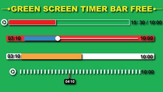 Green Screen Time Progress Bar | 10 Minutes Countdown Animation | VFX Overlay for Videos