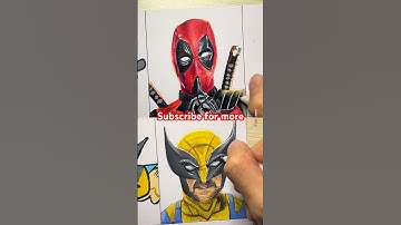 Drawing Deadpool & Wolverine #howtodraw #sketch #deadpool #wolverine