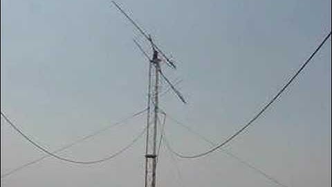 Ham Radio Satellite tracking Antenna with Azimuth Elevation Rotor at VU2NCT