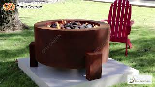 Corten Fire Pit Garden Steel Fire Pits Outdoor Bowl Fire Pit Steel Round Fire Pit