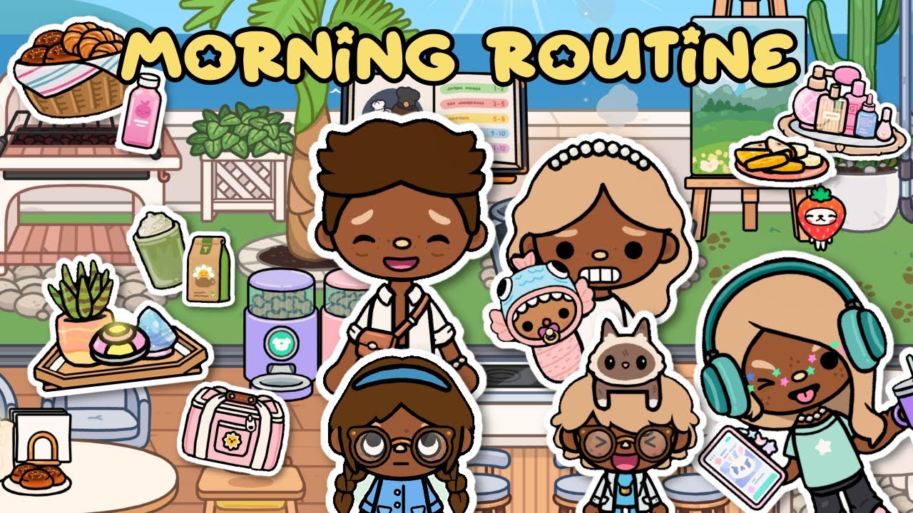 Утренняя рутина в большом семейном особняке