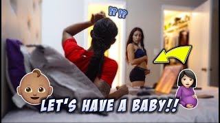 LET&#39;S HAVE A BABY PRANK ON BOYFRIEND!! (GOES DOWN)