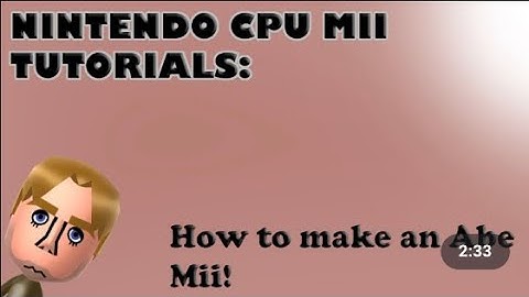 How to Make An Abe Mii (CPU Mii Tutorial)