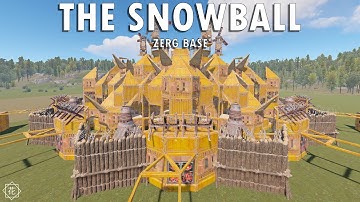 SNOWBALL V2 | THE BEST RUST ZERG BASE with FUNNEL WALL & OPEN CORE