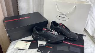 Prada America's Cup Original Sneakers Black Review #review #unboxing #shoes #sneakers