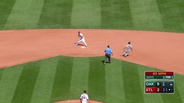 OAK@STL: Cardinals turn second 5-4-3 double play