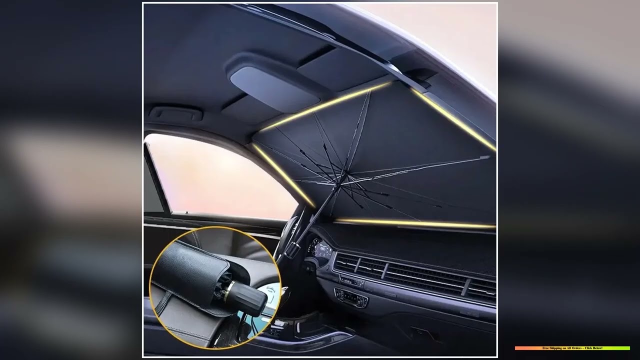 Car Sunshade Umbrella Windshield Folding Front Parasol Umbrella Type Sun Shade for Car Window