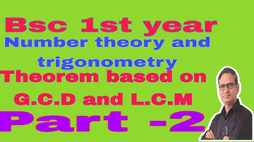 Theorem based on G.C.D and L.C.M Number theory bsc 1st year net gate
