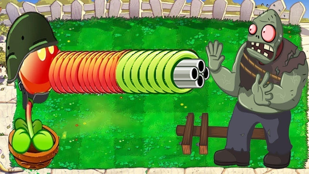 99 Fire Gatling Pea Vs 999 Giga Gargantuar Vs Dr Zomboss Plants vs ...