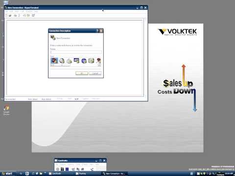 Volktek NSH-5509 Connecting a Hyperterminal