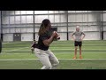 Texas 2022 commit Maalik Murphy throwing session while on visit in Austin, Texas