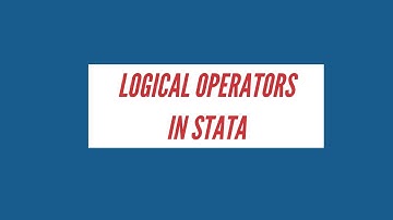 Logical Operators in Stata | Stata Tutorial
