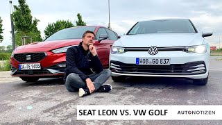 VW GOLF 8 vs. SEAT LEON 2020: Vergleich der Unterschiede / statisches Review