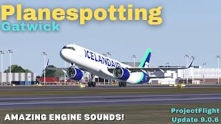 AMAZING ENGINE SOUNDS! ✈️ Planespotting at Gatwick (Update 9.0.6) Project Flight Roblox screenshot 1
