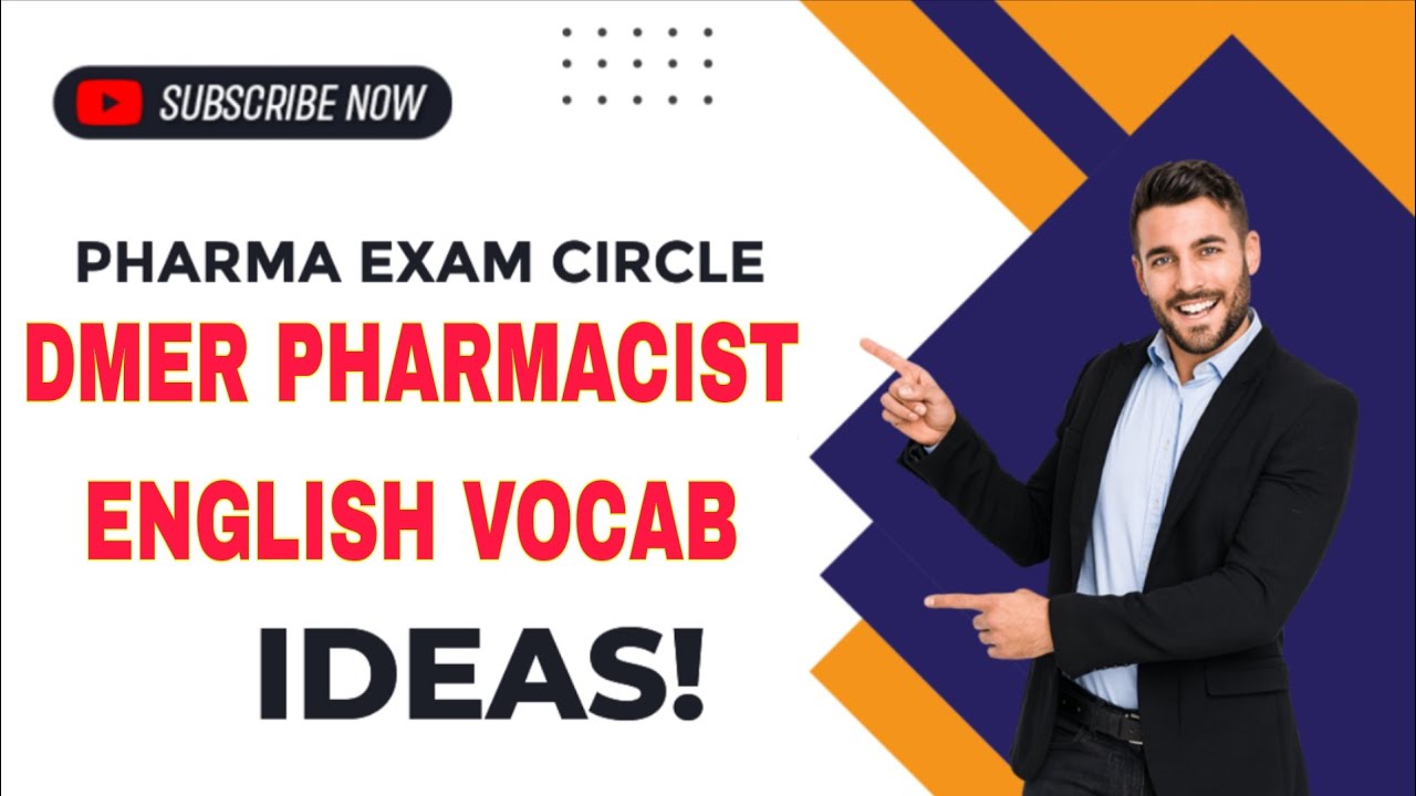 DMER PHARMACIST VOCAB PYQ LAS MINUTE REVISE SO IMP 