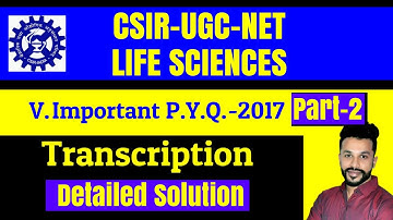 CSIR-UGC-NET Life Sciences | CSIR NET 2017 Question: Transcription | Statesman Academy