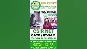 CSIR NET | IIT JAM | GATE COACHING IN CHANDIGARH & MOHALI #shorts
