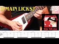 There Are Only 11 Main LICKS in the Solos of Kill 'Em All (plus lesson)