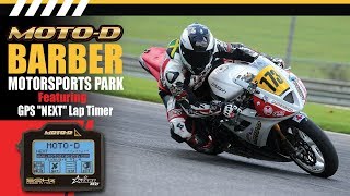 MOTO-D Motorcycycle GPS NEXT Lap Timer @ Barber with Sportbike Track Time
