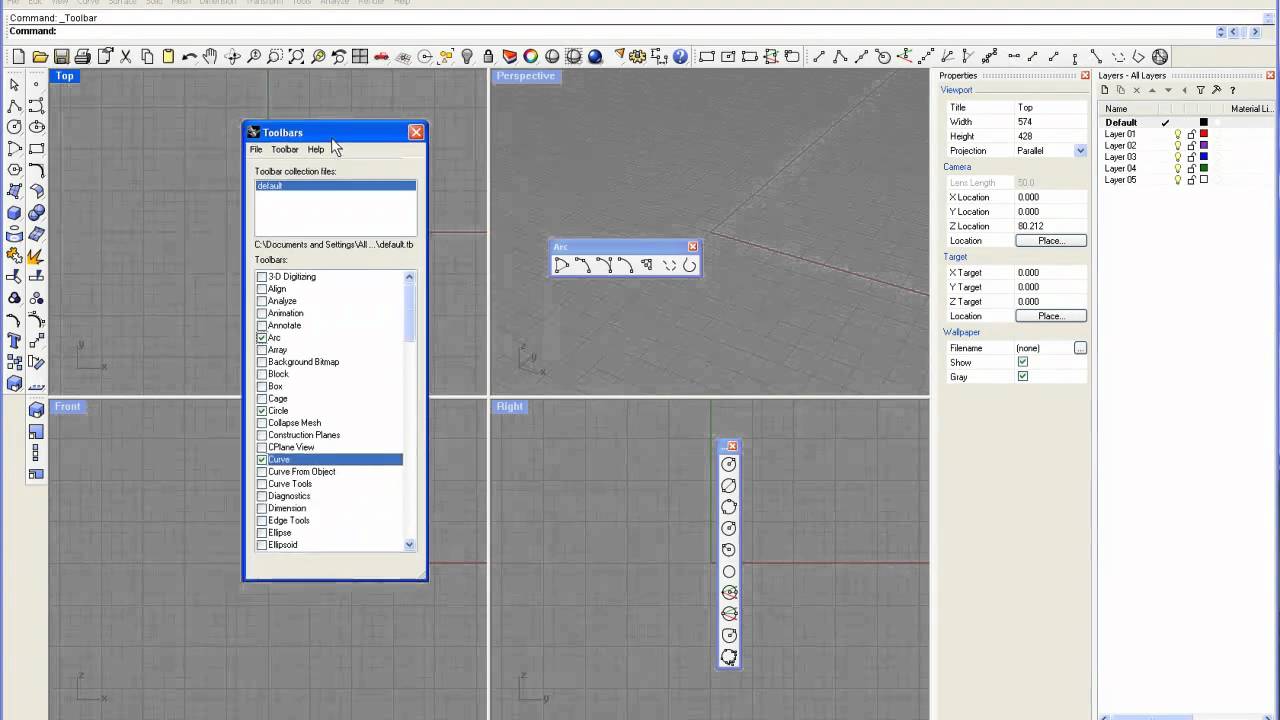 Toolbar Collections In Rhino YouTube Toolbar Collections In Rhino YouTube