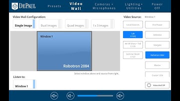 Crestron UI Demo - Video Wall controls