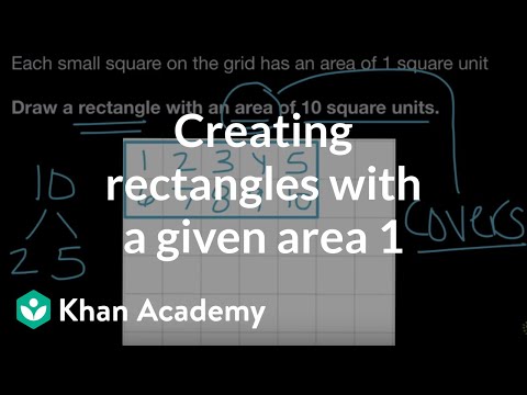 Creating rectangles with a given area 1 | Math | 3rd grade | Khan Academy