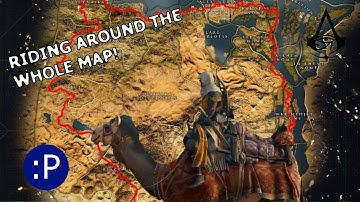 Assassins Creed Origins TIMELAPSE Riding Around the Map Edge, Scenic Route Ep20