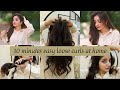 Easy&amp; long lasting loose curls with straightener | simple trips ♥️