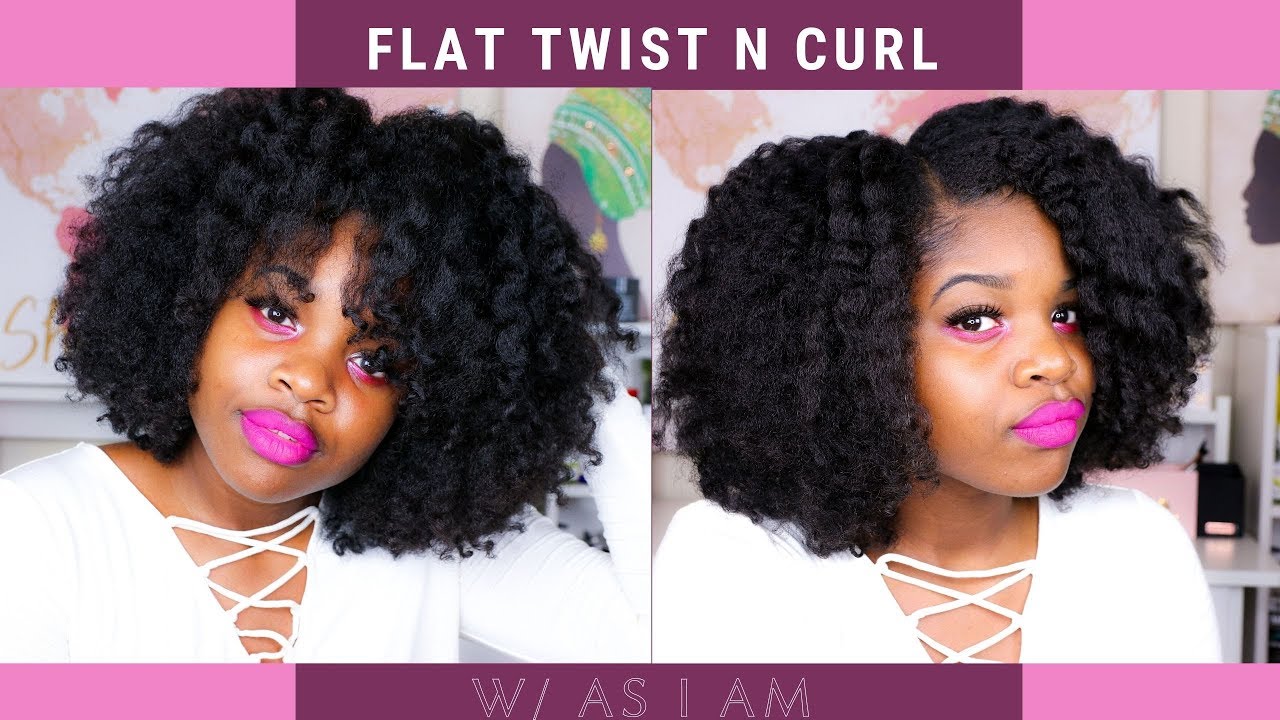 Flat Twist N Curl on DRY HAIR w/ As I Am
