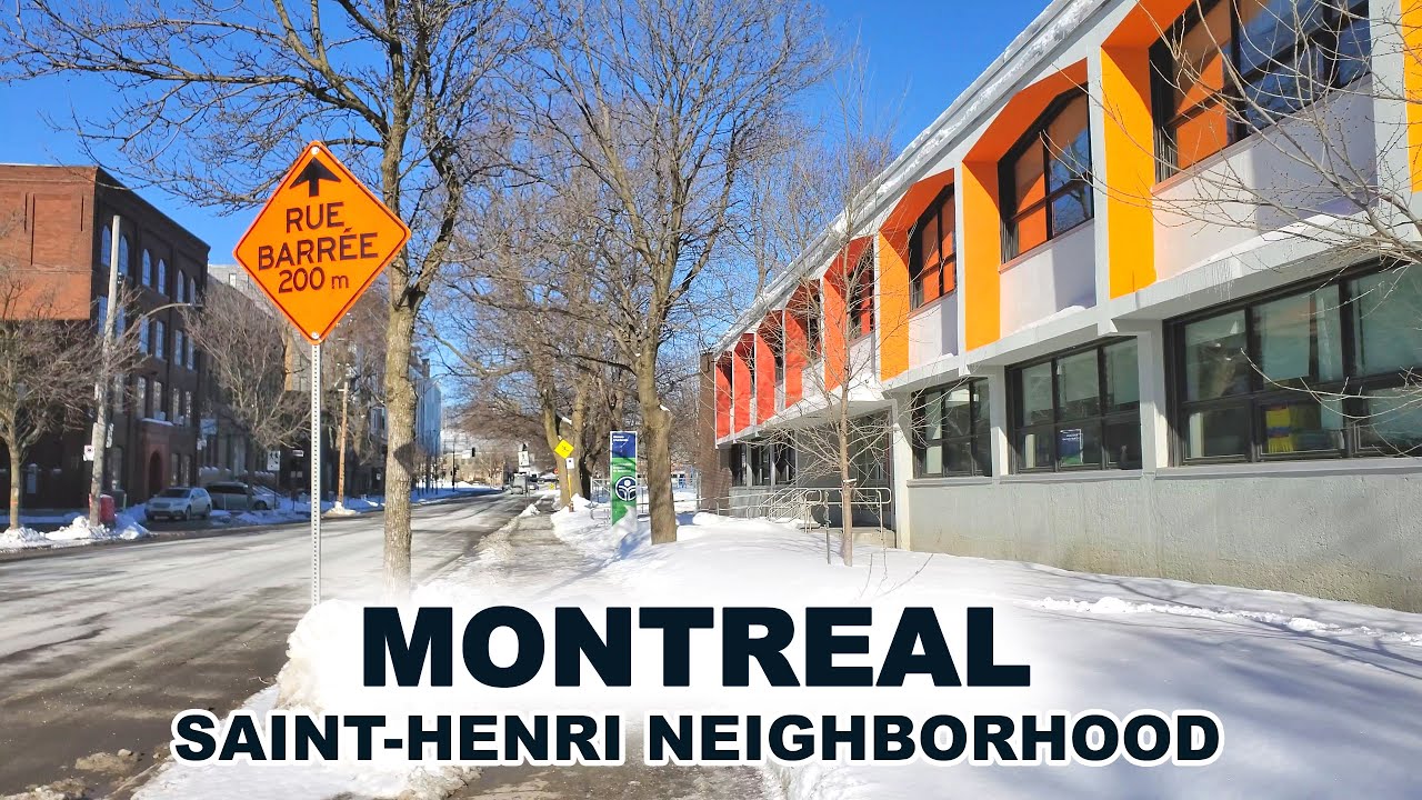 4K Montreal Walk in Saint-Henri Neighborhood *Canada Winter 2021*