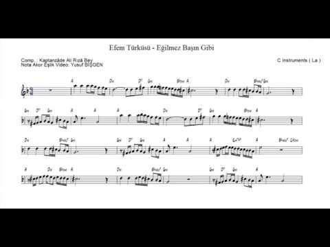 Nota Akor Eşlik - Efem - Eğilmez Başın Gibi - C Instruments ( La )