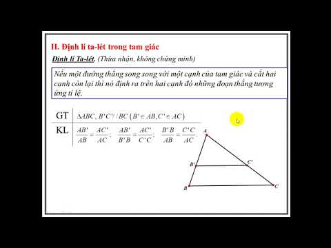 Toán 8 - Định lý Thalès trong tam giác